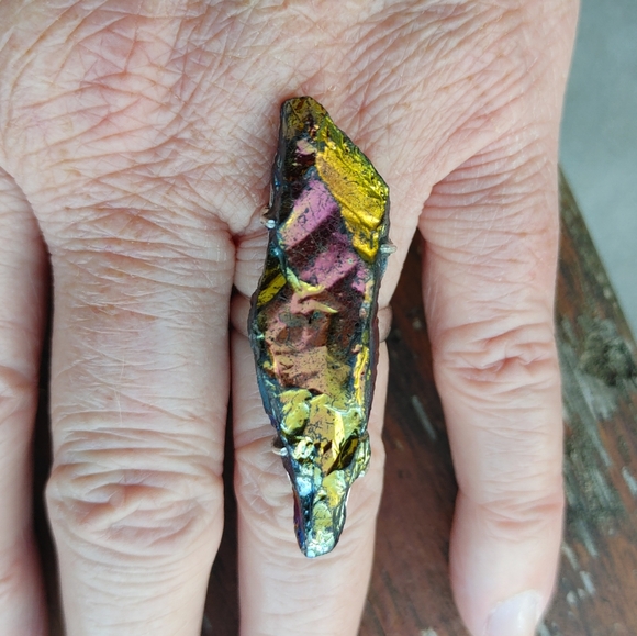 Crystal-Titanium Oversized Gemstone Ring in 925 Sterling Silver Overlay (size 7) - Picture 2 of 15